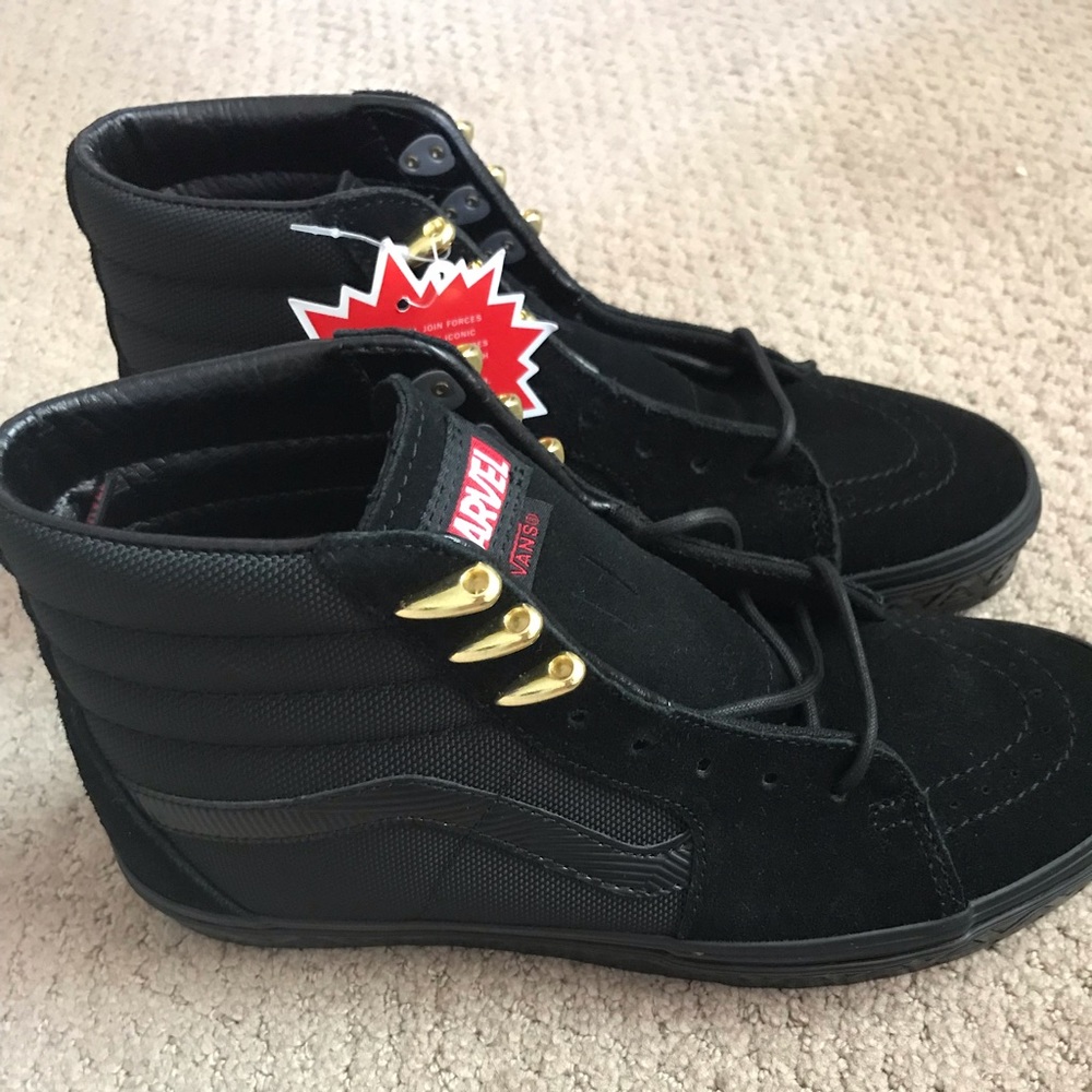 Vans Marvel Black Panther size 8 men NWOB